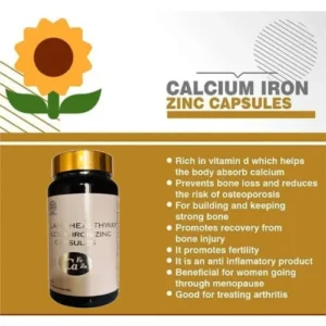 NORLAND HEALTHWAY CALCIUM IRON ZINC CAPSULES - 60 CAPS